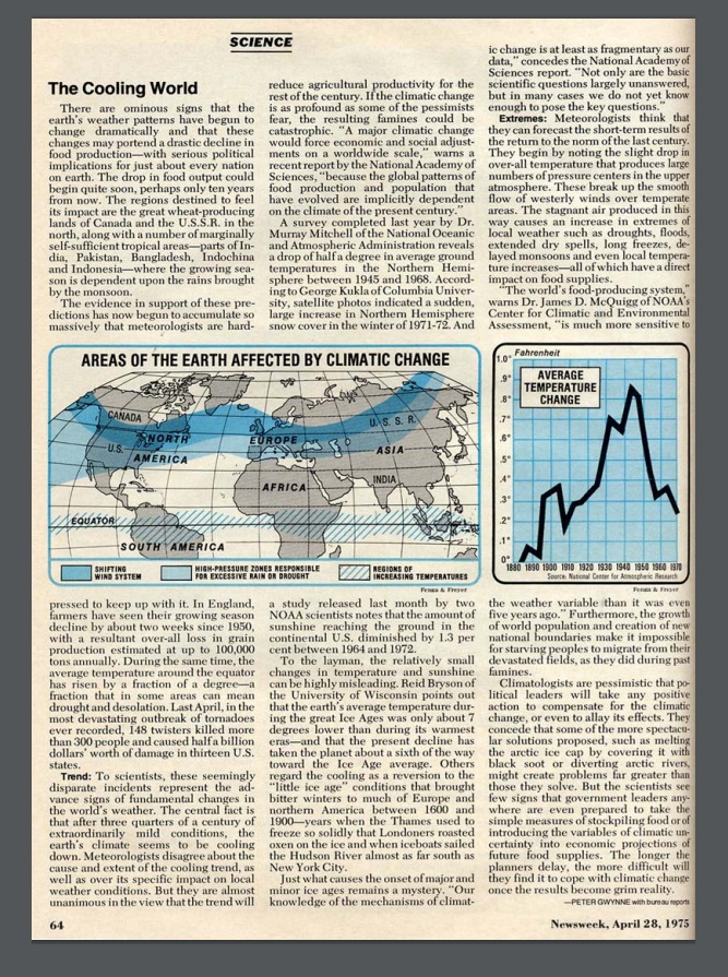 Newsweek April 28 1975 Cooling World